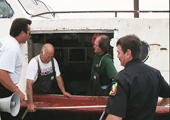 Conservation Officers Inspect Tribal Fishing Vessel